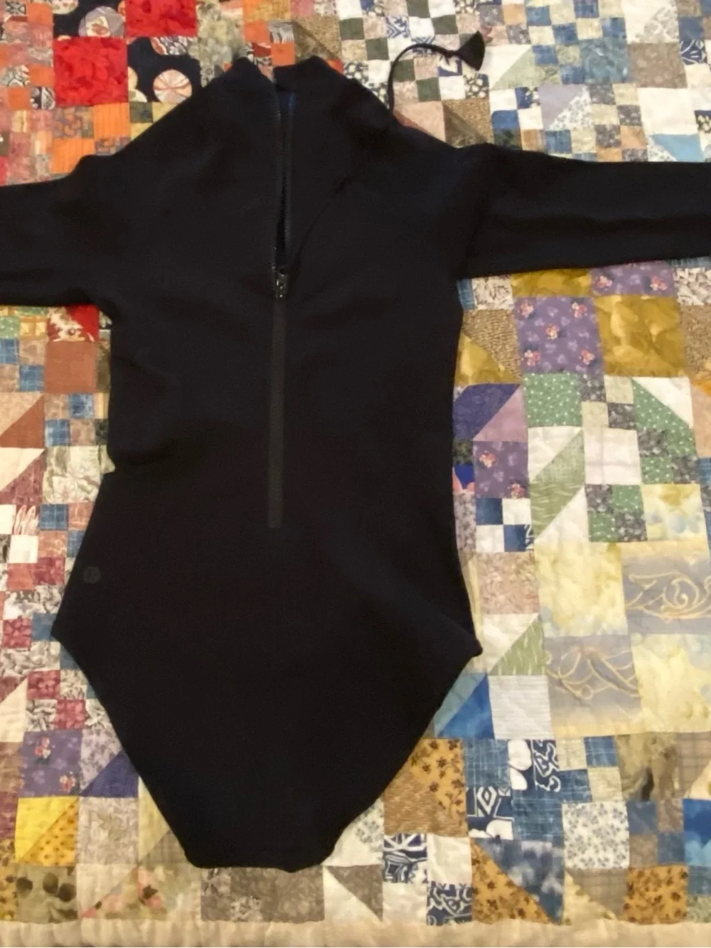 lululemon athletica Black Long-Sleeve One-Piece Swimsuit